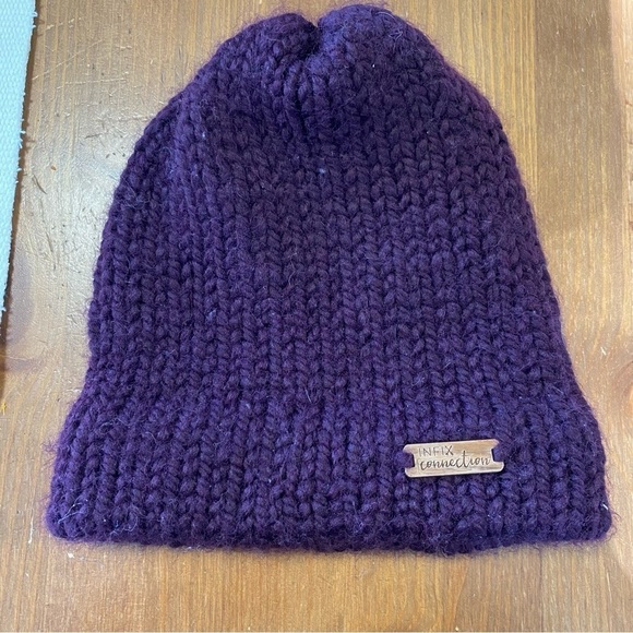 Infix connection purple wool toque/ Artisan made(5) - Picture 2 of 5